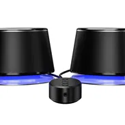 🔊 Bocinas Amazon Basics Bluetooth y USB con Luz Azul Para PC o Laptop Envío Disponible* + Garantía** - Img 51958054
