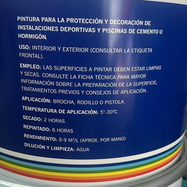 PINTURA PISCINA 15L (22kg) base agua IMPORTADA - Img 102930661