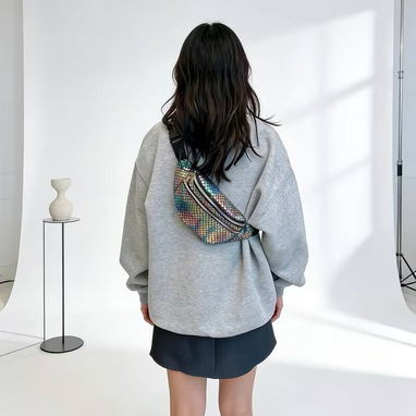 🍑Aerocandy Bolso de Cintura para Mujer – Diseño Láser Multicolor🍑 - 2/8