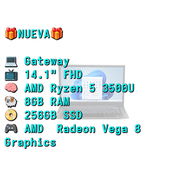 LAPTOP 🎁NUEVA🎁📦CAJA, Gateway (GWNR51416-BK-100), 14.1" FHD IPS Antireflejo, AMD Ryzen 5 3500U, 8GB RAM, 256GB SSD, 8H - Img 57136220