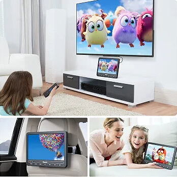🚗📀 ¡Entretenimiento para todo el viaje! 🎬  Reproductor  Portátil Dual de 10.5" ✅ Dos pantallas de 10 - 6/6