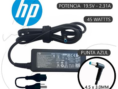 Cargador para laptop HP de punta fina azul, nuevo - Img main-image-45864936