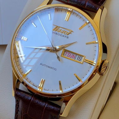 absolutamente elegantes en pulsera de cuero para caballero tissot, citizen, hamilton, orient - Img 122442001