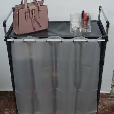 Zapatera de 5 niveles con cortina - 2/3