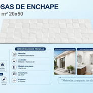 Losas de Enchape 228 m2 20x50cm - Img 57890321
