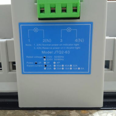 Interruptor de transferencia 2P 63A 110V - 2/2