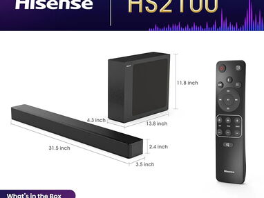 📥 Hisense Calidad Extrema/240W/Subwoofer Inalambrico/Surround HD 3D Dts/Roku/Bluetooth/Salida Óptica/USB/.OKM  en 📦 - Img main-image-45404354