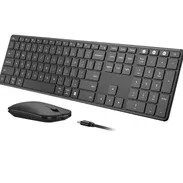 Teclado + Mouse Bluetooth SEENDA SKM64-2 para Mac/iPad/iPhone - 3 Canales + USB-C Recargable + Silencioso - Img 56213028