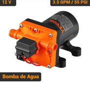 Bomba de Agua VEVOR 12V DC 3.5 GPM 55 PSI Autocebante Diafragma Negro Naranja. 💧 Flujo potente: 3.5 GPM (13.2 L/min) pa - Img 56046632