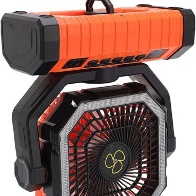 VENTILADOR PORTÁTIL RECARGABLE CON LUZ LED INTEGRADA y CONTROL REMOTO. - Img 123223174
