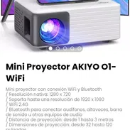 Mini Proyector AKIYO O1-WiFi. Distancia de proyección: desde 1 hasta 3 metros - Img 53642446