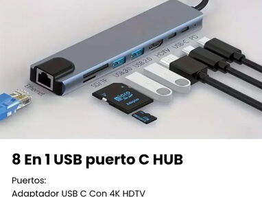 HUB o Regleta 8 En 1 USB puerto C - Img main-image
