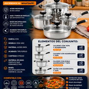 🥘 EL SET DEFINITIVO 🥘 PARA COCINAR. JUEGO DE CALDEROS EON 8 PIEZAS. MENSAJERÍA GRATIS FACTURA Y GARANTÍA. 📲 54833699 - Img 56729942