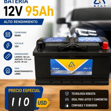 Batería para autos, mejores precios (USD), de 45 AH, de 75 AH, de 95AH, de 115AH, de 180AH, de 200 AH, rebajas - 4/7