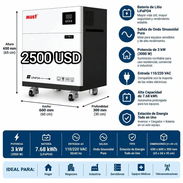 Inversor solar híbrido Must todo en uno de 3kw con 7kw de respaldo 110 y 220v en 2500 usd con garantía y mensajería grat - Img 57643582