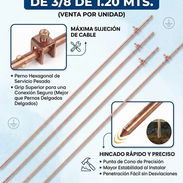 Varilla de Tierra de 3/8" de 1.20 mts (Venta por Unidad) - Img 57140445