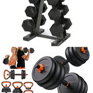 MANCUERNAS HEXAGONALES y su Rack. SET DE MANCUERNAS 5 en 1⭐ - Img 52794918