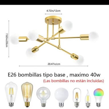 Lamparas de techo modernas semiempotradas - 4/5
