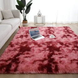 Alfombra decorativa de pelo alto y esponjoso. Varios colores - Img 123527440