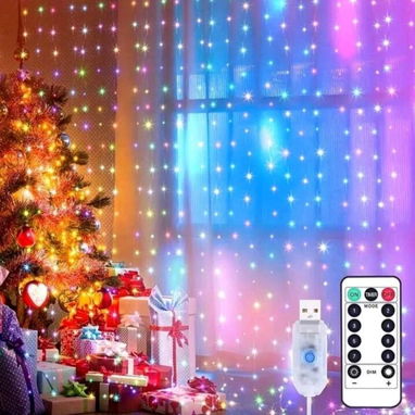 Guirnaldas de luces LED en forma de cortina 💎 10 USD - 4/7