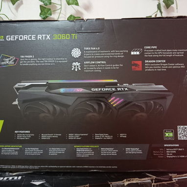 🎮 Tarjeta de Video NVIDIA GeForce RTX 3060 Ti MSI Gaming Trio 8GB GDDR6 - 1080p / 1440p  – Triple Fan – RGB 🚀 - 8/9