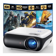 Proyector portátil HAPPRUN Full HD 1080P con Bluetooth y altavoces integrados 🌐 - Img 56746618