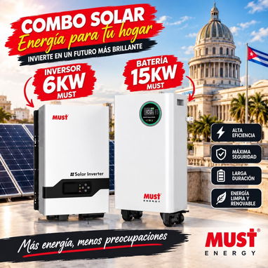 INVERSOR HIBRIDO 2 EN UNO, inversor , batería,combos solaresDE 6 CON 15 - 4/8