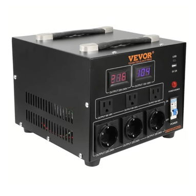 Transformador Convertidor de Voltaje VEVOR 5000W 110V-220V Step Up Down Universal Negro - 9/10
