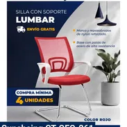 Silla con soporte lumbar roja - Img 57571856