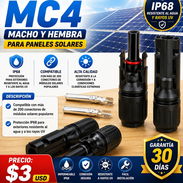 SET DE CONECTORES MC4 MACHO Y HEMBRA PARA PANELES SOLARES, ENTREGA DE FACTURA PARA SU GARANTÍA. VARIEDAD DE CABLES - Img 57188655