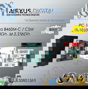!!💻!! PC completa de 10ma ASUS PRO B460M-C/CSM, I3-10100, 8Gb, M.2 256Gb, Monitor, Teclado y ratón, Todo NUEVO !!💻!! - Img 49371254