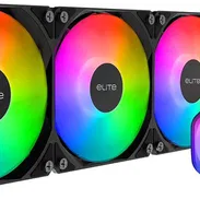 130usd Cooler Master 360 Elite - Enfriador líquido para CPU, bomba de cámara doble, iluminación aRGB personalizable, sin - Img 56773633
