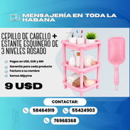 🩷 CEPILLO DE CABELLO + ESTANTE ESQUINERO ORGANIZADOR DE 3 NIVELES ROSADO 💰 Precio especial: $9 USD - Img 56929882
