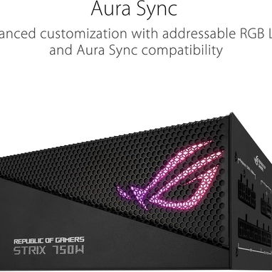 ASUS ROG Strix 750W Gold Aura Edition (fuente de alimentación totalmente modular, certificado Gold 80+, ATX 3.0 52815418 - Img 111318163