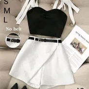 Conjunto de short y blusa negra talla S,M y L - Img 55859681