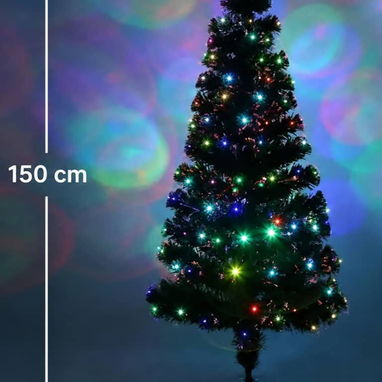 Árbol de navidad con luces y fibra óptica - 4/4