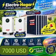 Kit Solar Must 6kW + 15kWh + 6 Paneles Longi Bifaciales 615W – Instalación y Garantía - Img 58283887