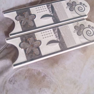 Cenefa de cocina y de bañó loza de piso y azulejos cintillo cemento gris cola y blanco purle teja 59576317 - Img 119068970