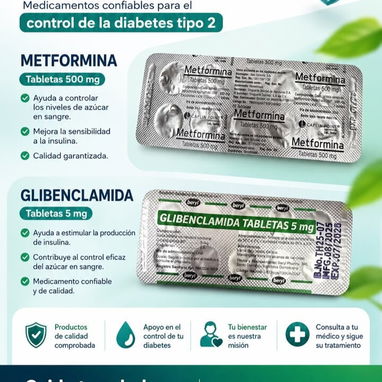Variedades Glibenclamida,Metformida,Setralina,Fenitoina,Lamotrigina,Levoritoxina,Antibióticos,Warfarina entre Otros 💊✨️ - 9/10