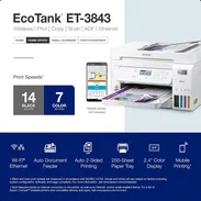 (X) Epson EcoTank ET-3843 Impresora Multifuncional WiFi Color (Imprime, Escanea, Copia, ADF, Ethernet) - Img 56496401