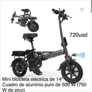 Mini bicicleta eléctrica de 14" Cuadro de aluminio puro de 500 W (750 W de pico) - Img 55822956