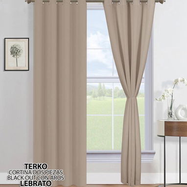Cortinas Blackout (Tapasol) Juego de dos paños, incluye sus borlas. 140 x 220 cm cada paño. Mensajerías Disponible - Img 122788327
