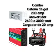 Combo para los apagones bateria de gel 200 amp+ convertidor+ cargador de 20amperes mas duracion - Img 55560254