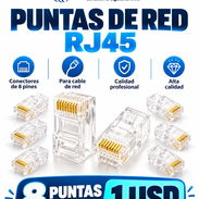 Paquete de puntas de red RJ45 (8 puntas x 1 USD) - Img 49341290