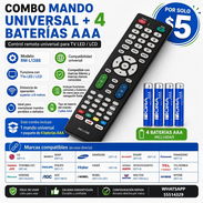 CONTROL UNIVERSAL + PAQUETE DE PILAS AAA, ENTREGA DE FACTURA, VARIEDAD DE OFERTAS ESPECIALES - Img 55742320