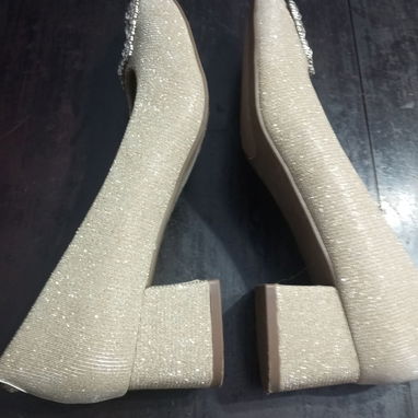 Zapatos de vestir numero 8, de fiesta, color dorado - 2/3