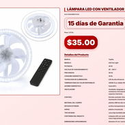 LÁMPARA LED CON VENTILADOR INTEGRADO . - Img 57102816
