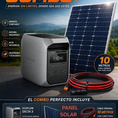 🎉 ¡PROMOCIÓN ESPECIAL! ☀️🔋 Compra una estación de energía y llévate un PANEL SOLAR GRATIS.  🔥 Super oferta por tiempo - 10/10