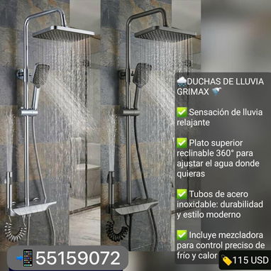 Duchas modernas mezcladoras sensacion de lluvia relajante 🌧 - Img 121999930