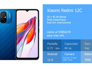 ❤️ Xiaomi Redmi A2 110$ Redmi Note 13 200$ Redmi 12C 130$ Note 12 160$ Samsung F13 150$☎️ 53866239 ☎Nuevos+Garantia⚡️ ⚡️ - Img 68023634
